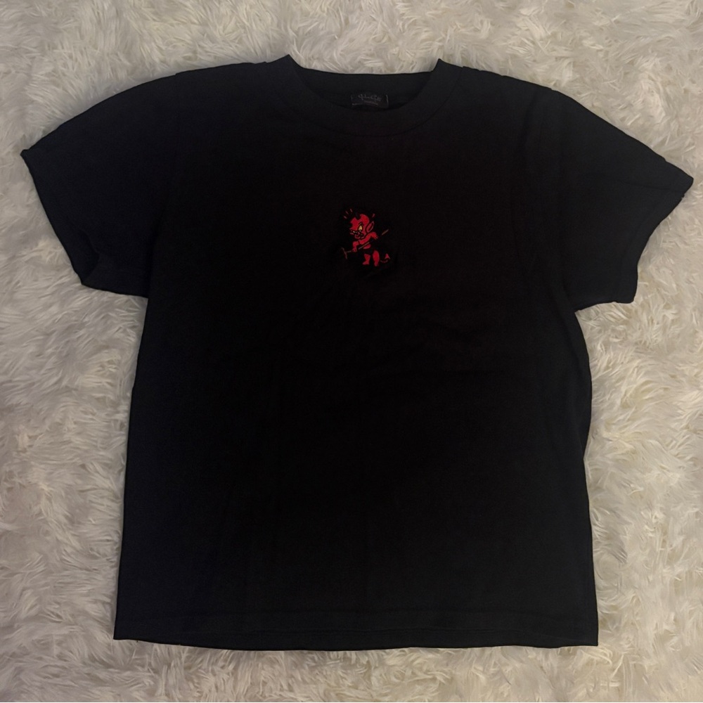 Brandy Melville John Galt Black Short Sleeve with Graphic